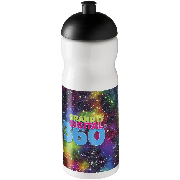 H2O Base® 650 ml dome lid sport bottle - Unbranded White Solid black