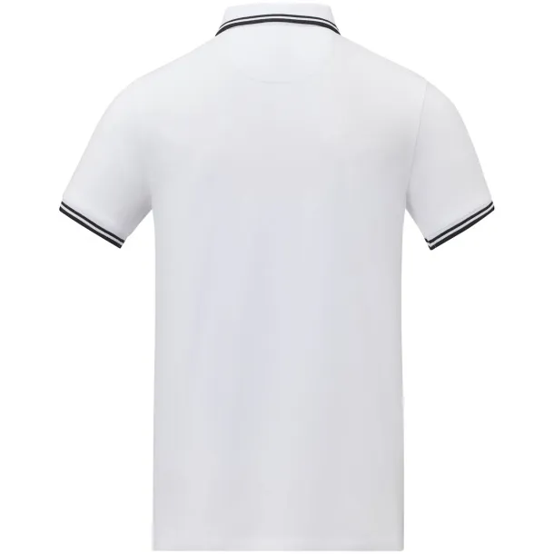 Amarago short sleeve men's tipping polo - Elevate Life White