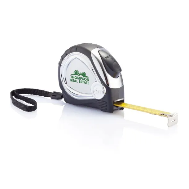  Chrome plated auto stop tape measure - XD Collection Black 