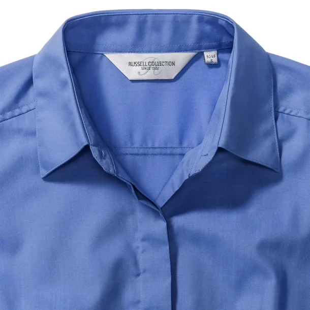  Ladies' LS Fitted Poplin Shirt - Russell Collection