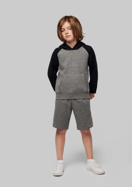  KID'S FLEECE MULTISPORT BERMUDA SHORTS - Proact Grey Heather