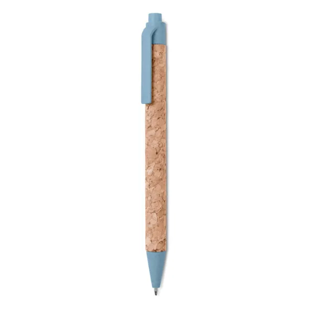 MONTADO Cork/ Wheat-Straw/ PP ball pen Blue