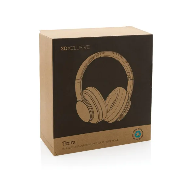  Terra RCS recycled aluminum wireless headphone - XD Xclusive Grey 