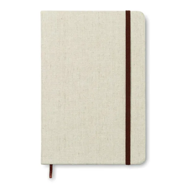 CANVAS A5 notebook canvas covered Beige