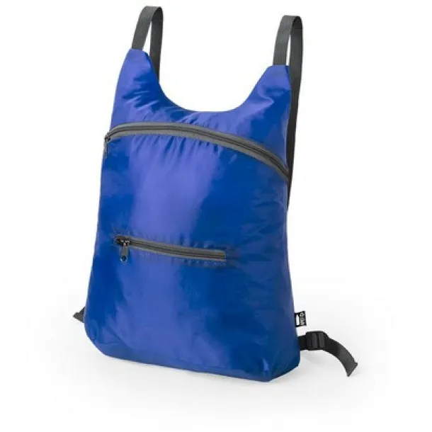  RPET foldable backpack blue