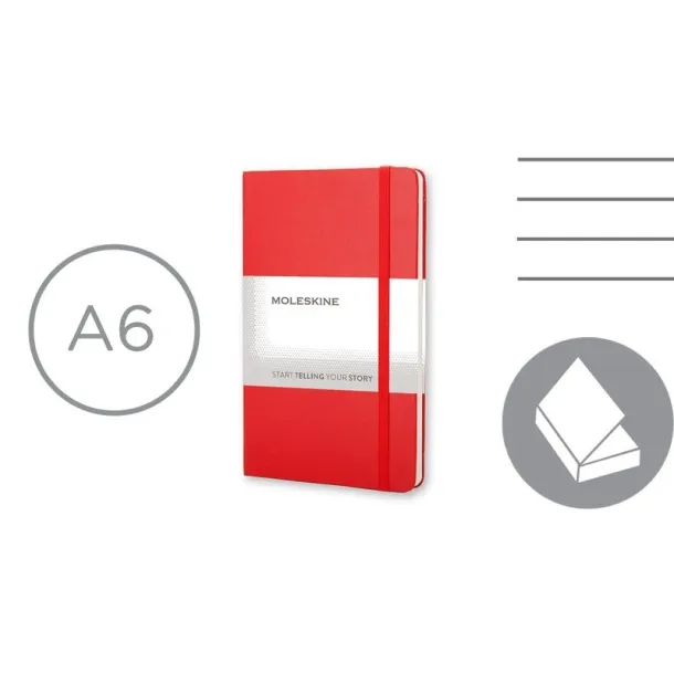  MOLESKINE notes, cca A6 red