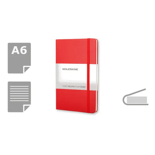  MOLESKINE notes, cca A6 red