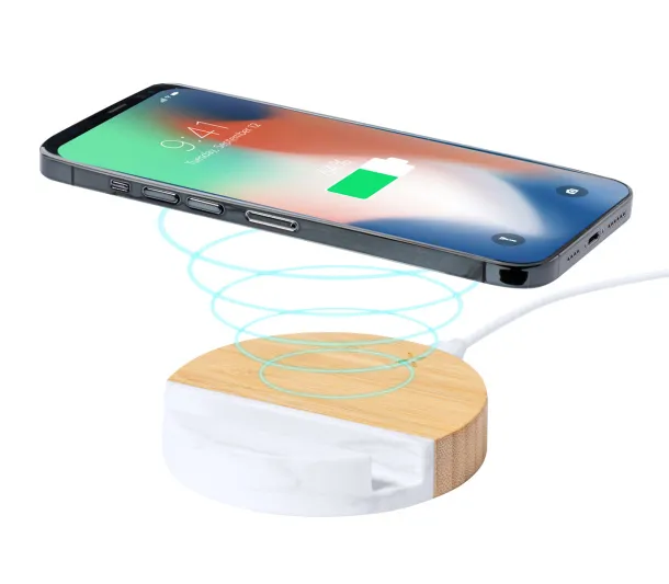 Pargon wireless charger mobile holder Natural White