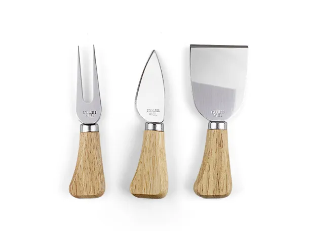 SLATE Cheese knife set. 4/1 Krem Bež