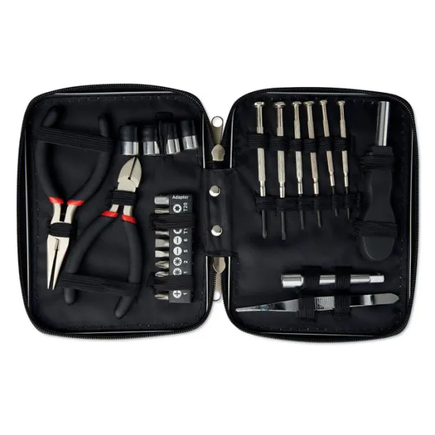 PAUL 26 pcs tool in aluminium case Black