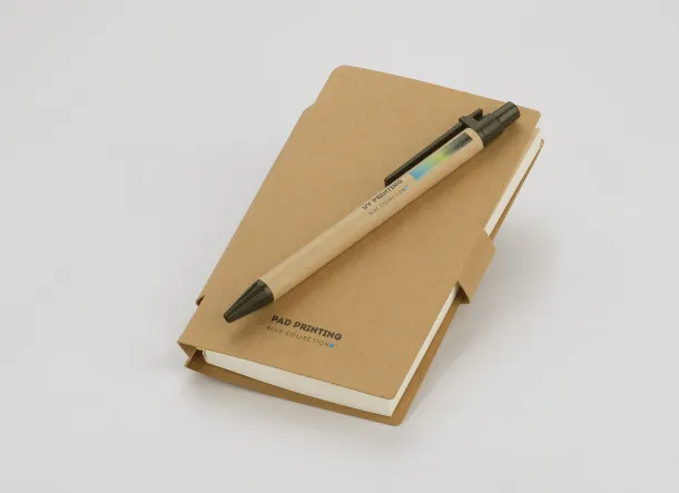 MARRO Notebook with a ball pen naturalny