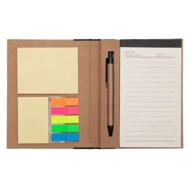 ECO NOTE notebook with paper notes Black