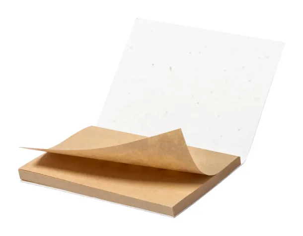 Zomek seed paper sticky notepad Natural