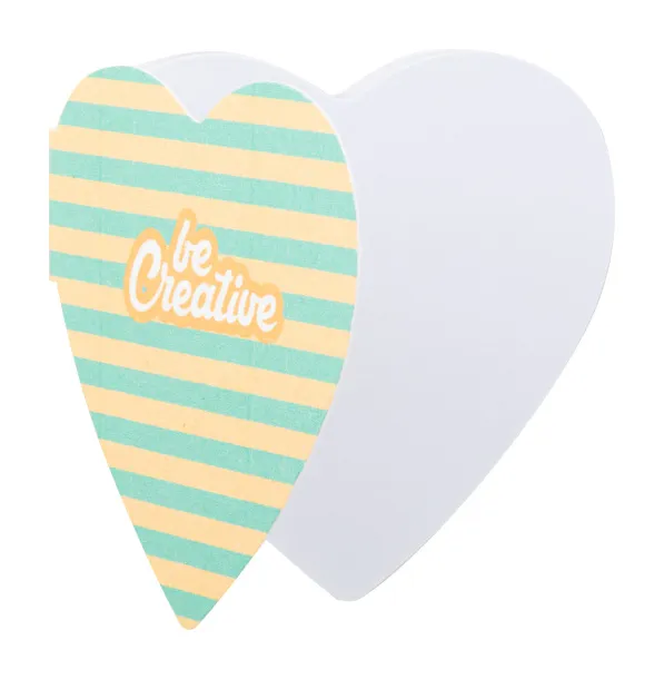 CreaStick Seed Heart custom sticky notepad White