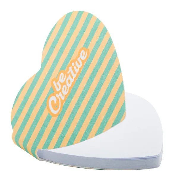 CreaStick Seed Heart custom sticky notepad White