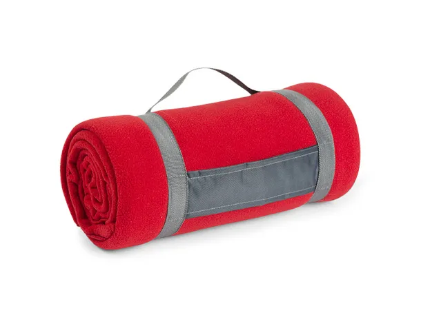 BLANKET Sklopiva deka s trakom za nošenje, 220 g/m2 - EXPLODE Crvena