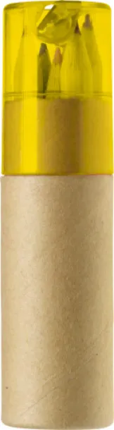  ABS and cardboard tube with pencils Libbie Žuta