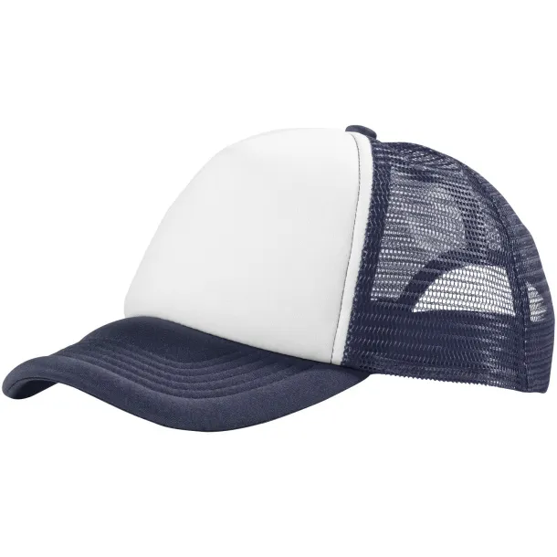 Trucker 5 panel cap - Elevate Essentials Navy Blue White