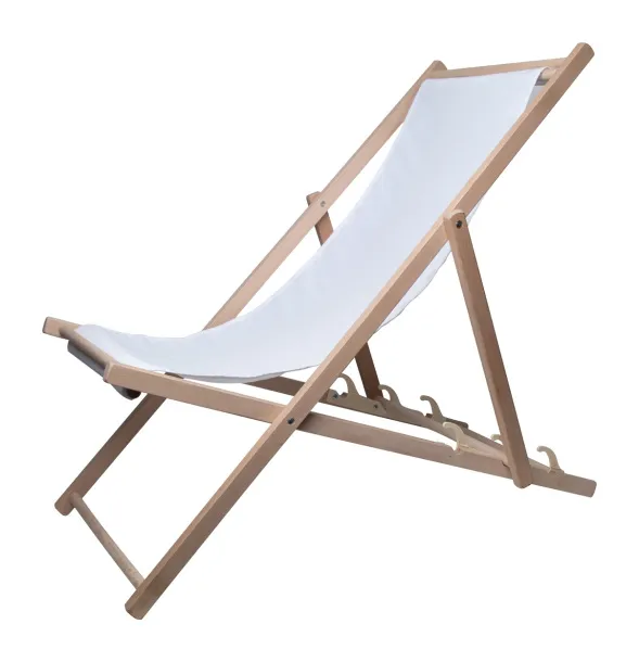 Mandalay deck chair White Natural