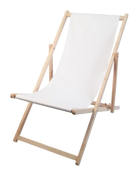 Mandalay deck chair White Natural