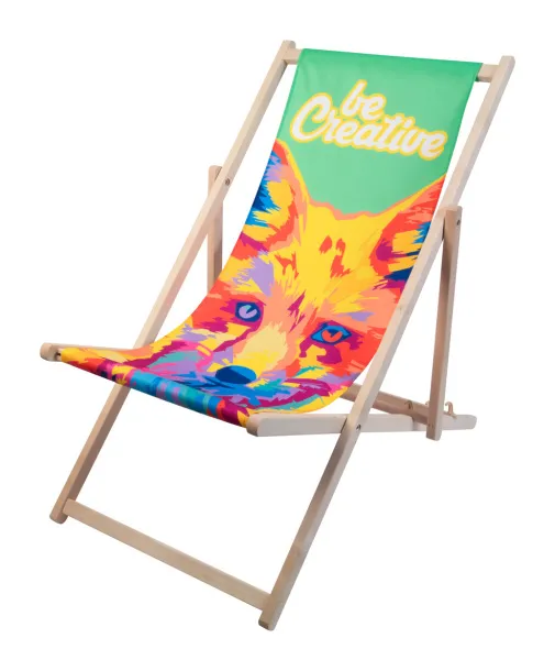 Mandalay deck chair White Natural