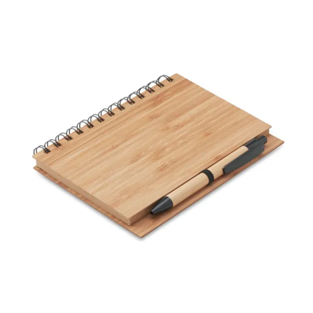 BAMBLOC Bamboo notebook with pen Wood