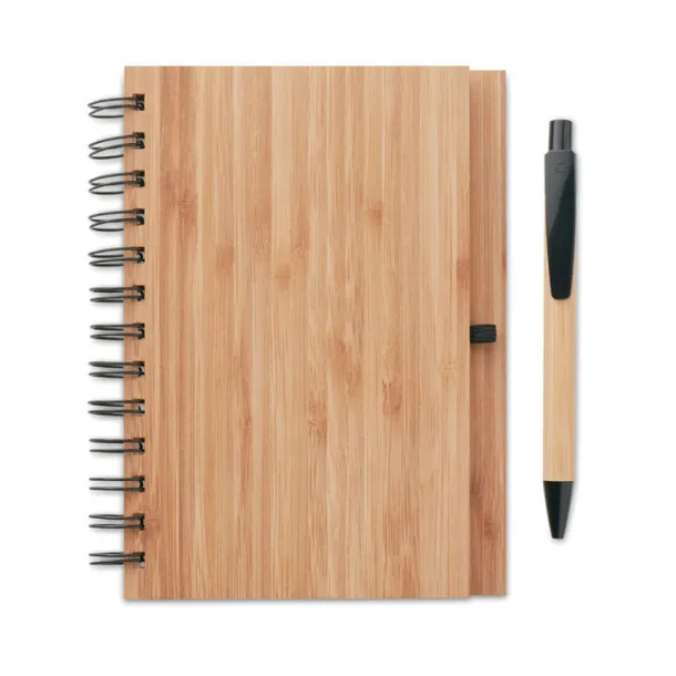 BAMBLOC Bamboo notebook with pen Wood