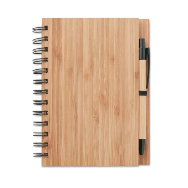 BAMBLOC Bamboo notebook with pen Wood