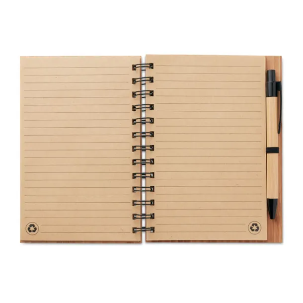 BAMBLOC Bamboo notebook with pen Wood