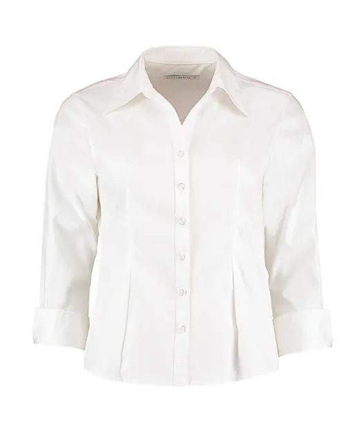  Women's Tailored Fit Premium Oxford 3/4 Shirt - Kustom Kit Bijela