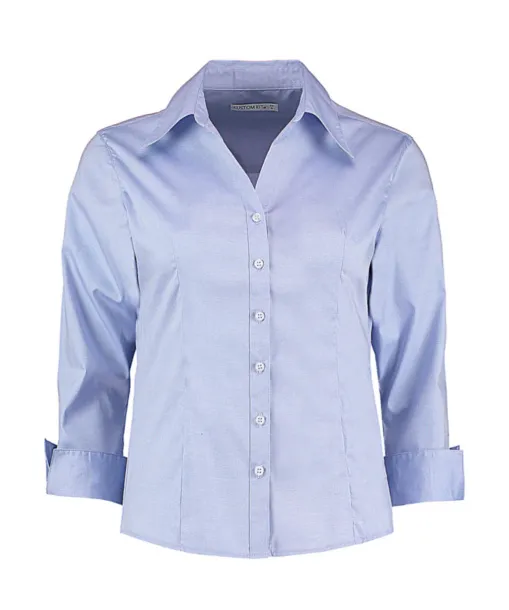  Women's Tailored Fit Premium Oxford 3/4 Shirt - Kustom Kit Svijelo plava