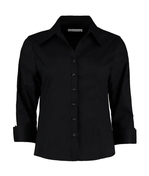  Women's Tailored Fit Premium Oxford 3/4 Shirt - Kustom Kit Black