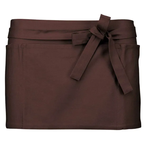  COTTON SHORT APRON - Kariban Chocolate