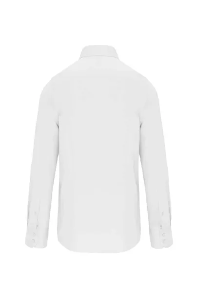  LONG-SLEEVED COTTON/ELASTANE SHIRT - Kariban White