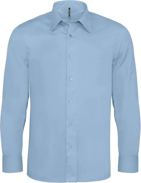  LONG-SLEEVED COTTON/ELASTANE SHIRT - Kariban Light Blue