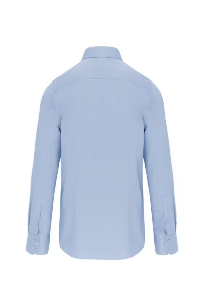  LONG-SLEEVED COTTON/ELASTANE SHIRT - Kariban Light Blue