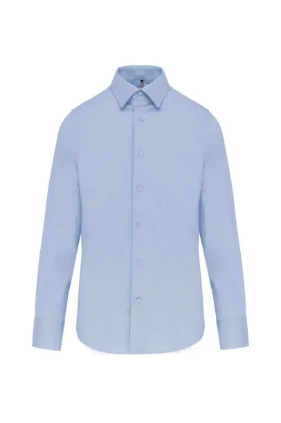  LONG-SLEEVED COTTON/ELASTANE SHIRT - Kariban Light Blue