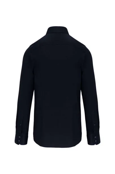  LONG-SLEEVED COTTON/ELASTANE SHIRT - Kariban Navy