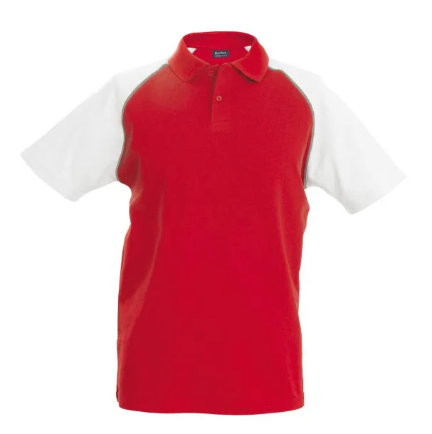 BASEBALL SHORT-SLEEVED POLO SHIRT - Kariban Red White