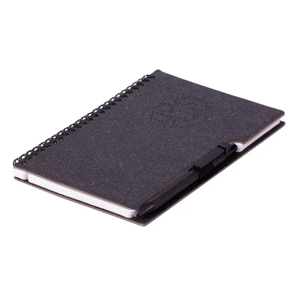 TELDE EKO notes sa kemijskom olovkom, A5 Crna