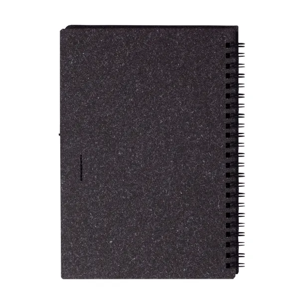 TELDE eco notebook with lined pages and pen Black