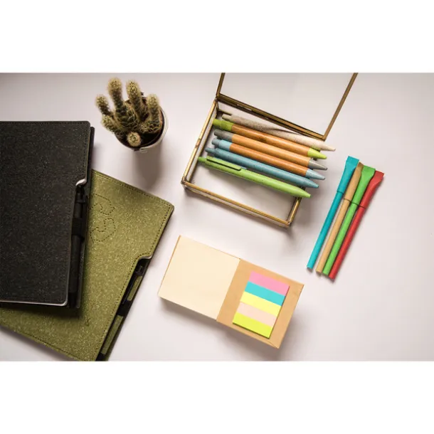 TELDE eco notebook with lined pages and pen Green