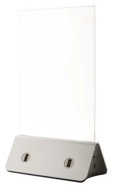 Tandem menu holder with power bank Silver