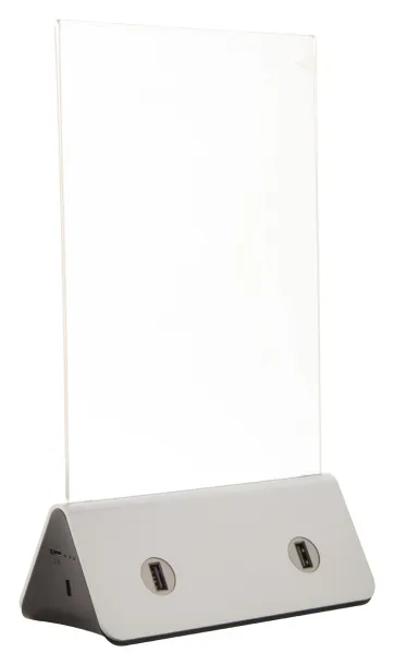 Tandem menu holder with power bank Silver