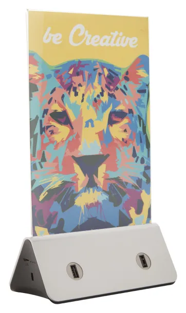 Tandem stalak za cjenike sa prijenosnim punjačem Srebrna