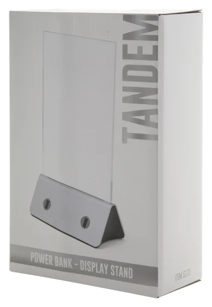 Tandem menu holder with power bank Silver