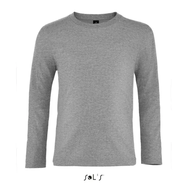  Dječja majica dugih rukava, 190 g/m2 - SOL'S Grey Melange