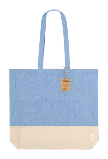 Kauna cotton shopping bag Blue