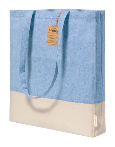 Kauna cotton shopping bag Blue