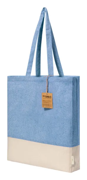 Kauna cotton shopping bag Blue